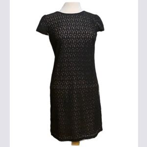 Suzi Chin Black Lace Cocktail Dress